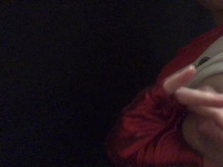 Milking milky breasts at night until they squirt milk - Latex ASMR