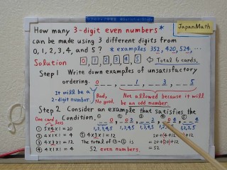 How many 3-digit even numbers can be made.[JapanMath](Titjob)