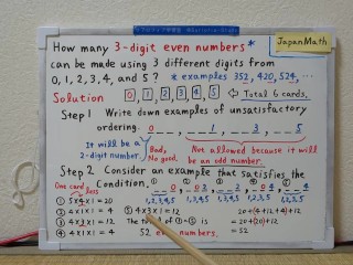 How many 3-digit even numbers can be made.[JapanMath](Titjob)