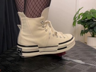 Girlfriend Full Weight Trampling in Platform Converse - Cock Balls Crush Trample, Shoejob, CBT, Boot