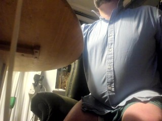 bending over and smoking