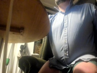 bending over and smoking