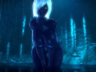 Dark elf Queen Nualia show huge boobs, noname55