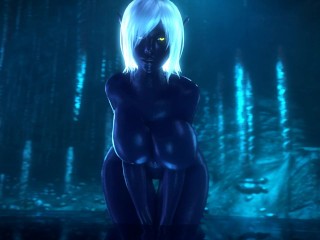 Dark elf Queen Nualia show huge boobs, noname55