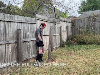 Trans Boy Desperately Pees Outside with Dick Packer