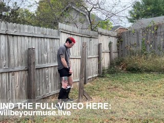 Trans Boy Desperately Pees Outside with Dick Packer