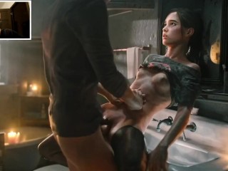 18-year-old Ellie from “Last of Us” lets a stranger cum on her in the restroom