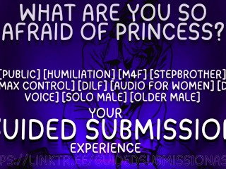 Stepbro asks, what are you so afraid of princess? [DILF] [ASMR] [M4F] [x female listener]