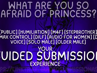 Stepbro asks, what are you so afraid of princess? [DILF] [ASMR] [M4F] [x female listener]