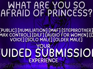 Stepbro asks, what are you so afraid of princess? [DILF] [ASMR] [M4F] [x female listener]