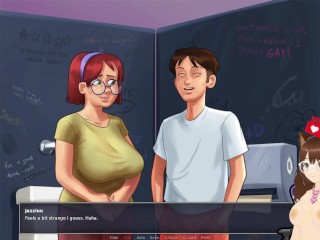 Summertime saga #12 - My friend allows me to touch her breasts in the school ba - Jazziuu - Gameplay