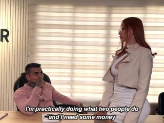 Hot secretary will do whatever it takes to earn a good raise - Andrea Castro & Christian Chaux