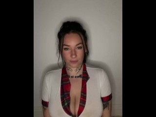 Busty british college teen submissive joI