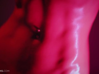 ULTRAFILMS Super hot girl Sybil oiling herself and masturbating