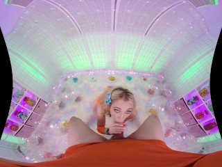 Petite college girl Sky Pierce swallowing cum POV