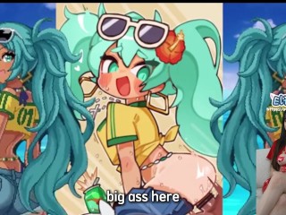 i like this version of Hatsune Miku A LOT - huge breast and bouncy ass | HMV Porn Reacts