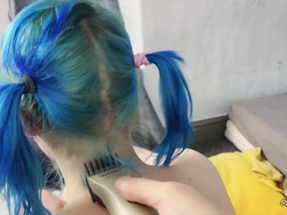 Trimming My Hairy Clown Pussy & Armpits