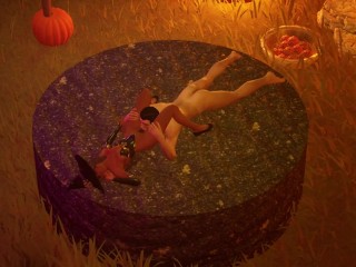 Halloween night ends with hardcore sex with a naughty Halloween witch