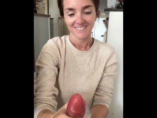 Stepson Hand job in a hurry full vid @therealemily34 OF, fansly, many vids,clips, slushy