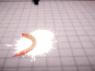 Огромная муха кончила в аниме милашку