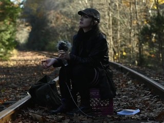 Enby in thigh-highs reads you more Derrida (Specters of Marx, SFW)