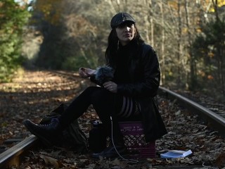 Enby in thigh-highs reads you more Derrida (Specters of Marx, SFW)