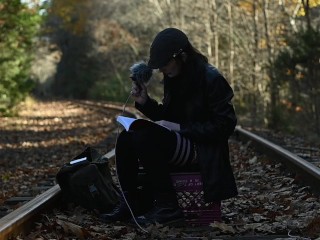 Enby in thigh-highs reads you more Derrida (Specters of Marx, SFW)