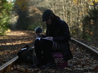 Enby in thigh-highs reads you more Derrida (Specters of Marx, SFW)