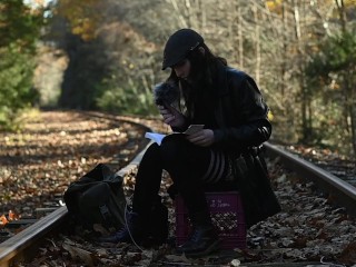 Enby in thigh-highs reads you more Derrida (Specters of Marx, SFW)