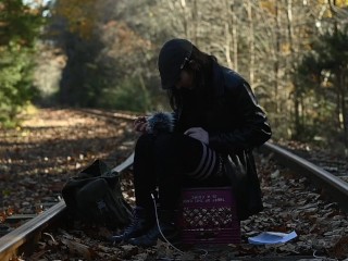 Enby in thigh-highs reads you more Derrida (Specters of Marx, SFW)