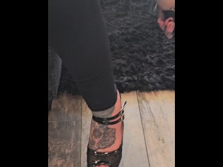 Watch me Walk my Tattooed Feet Around in High Heels