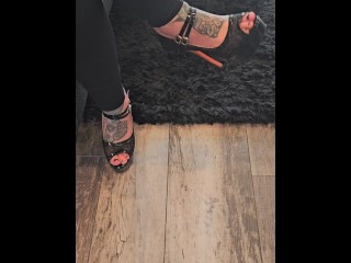 Watch me Walk my Tattooed Feet Around in High Heels