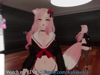 Kanako tries to talk but her Chat just wants her to Squirt for them!! Catgirl Vtuber Moans and Cums!