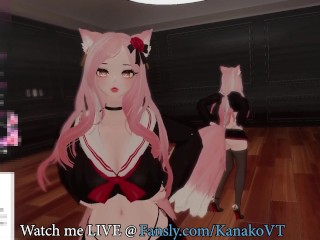 Kanako tries to talk but her Chat just wants her to Squirt for them!! Catgirl Vtuber Moans and Cums!