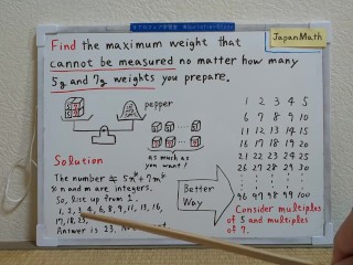 Find the maximun weight that cannot be measured.[JapanMath](Titjob)