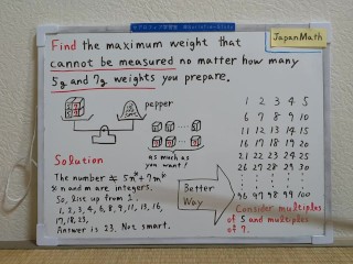 Find the maximun weight that cannot be measured.[JapanMath](Titjob)