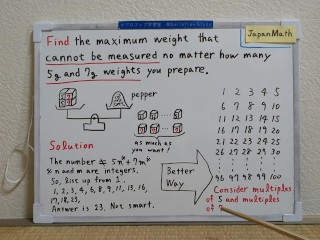 Find the maximun weight that cannot be measured.[JapanMath](Titjob)