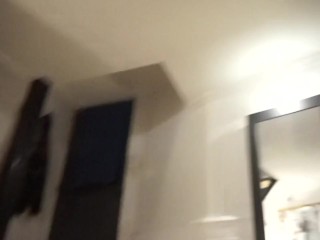 POV- milf wife, very slutty, sucks my cock while I put a dildo in her pussy