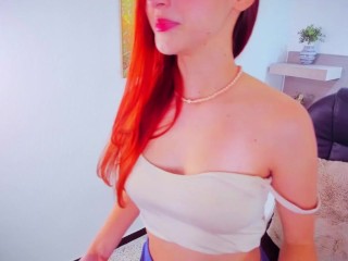 Cute adorable redhead in a skirt wants to be your new virtual slut that you'll masturbate with daily