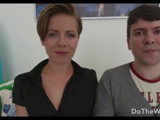 Sexy Short Haired Wife Sasha Zima Fucks While Cuck Silently Watches