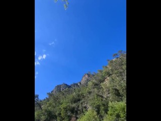 My wife showing off at the park river - PAWG - Public Flashing - Big white ass and beautiful tits