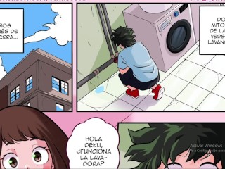 Uraraka quiere sentir la buena verga de midoriya dentro de su mojado coño