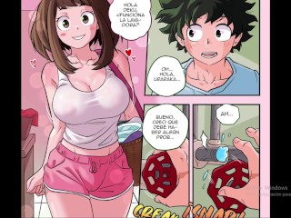 Uraraka quiere sentir la buena verga de midoriya dentro de su mojado coño