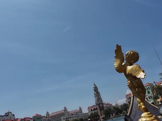 87 years old fart offering golden dick to poor girl