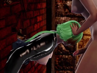 slut stuck in wall gets pounded (honey select 2)