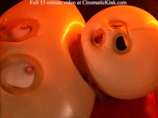 Anna Kovachenko in inflatable latex sack