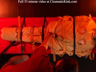 Anna Kovachenko in inflatable latex sack