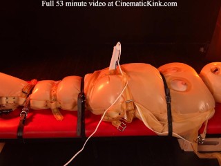 Anna Kovachenko in inflatable latex sack