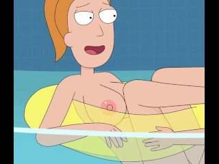 Rick and Morty - A Way Back Home - Sex Scene Only - Part 65 Summer Fucked In The Pool By LoveSkySanX