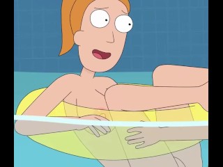 Rick and Morty - A Way Back Home - Sex Scene Only - Part 65 Summer Fucked In The Pool By LoveSkySanX